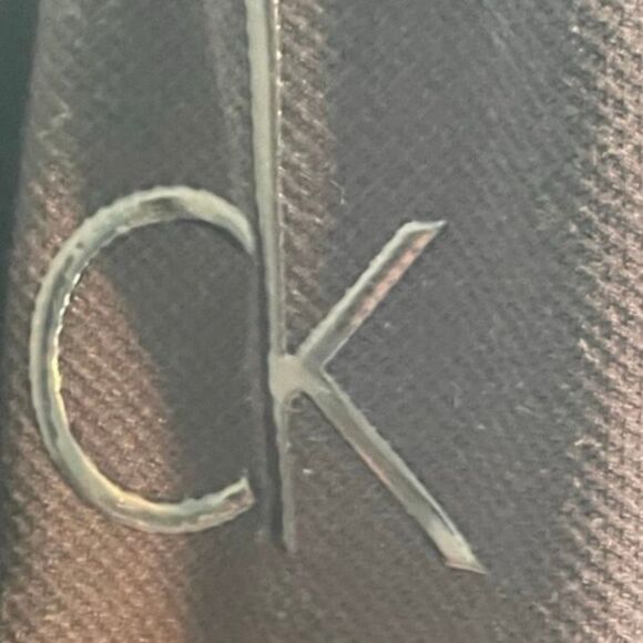 Calvin Klein Thermal Athletic Jacket Black Textured Ribbed Knit Zip Up S - Picture 4 of 8